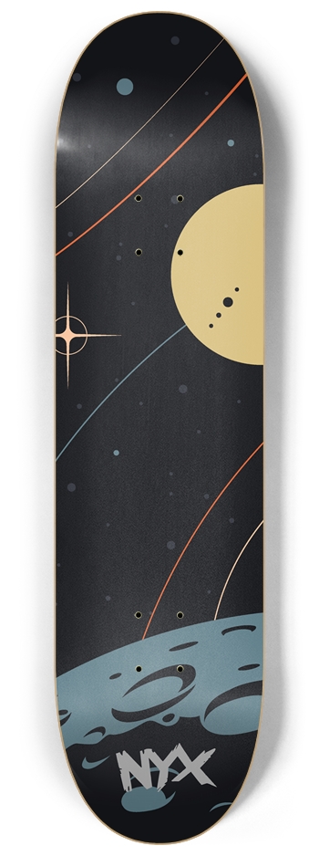 Moon view 8-1/4 Skateboard Deck