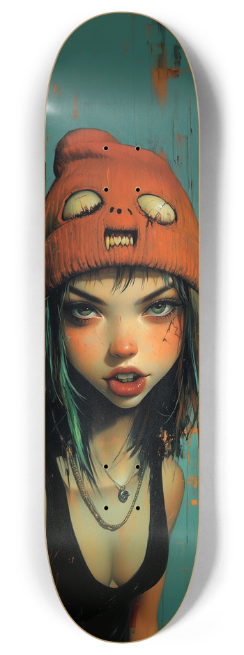 Monster beany girl Custom Skateboard 8 Inch Skateboard Deck