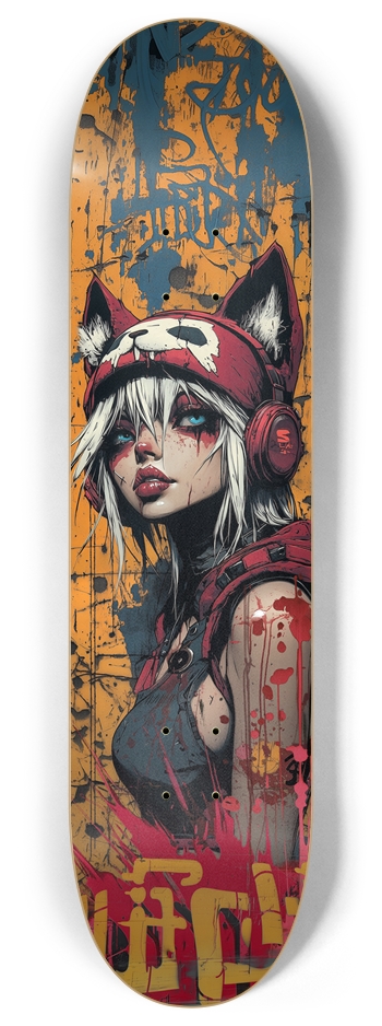 Street Wolf art Skateboard 8 Inch Skateboard Deck