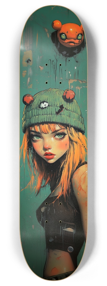 Beany Girl Skateboard 8 Inch Skateboard Deck