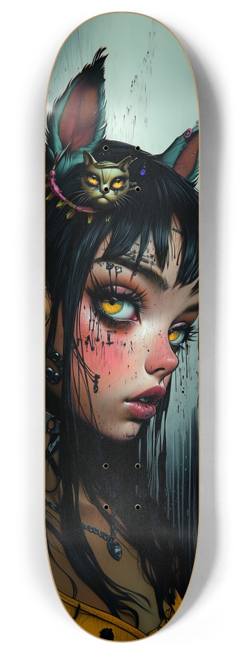 Cat Girl Custom Skateboard 8 Inch Skateboard Deck
