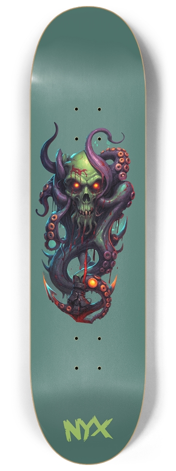 Octopus skull 8-1/4 Skateboard Deck
