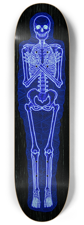 THE COFFIN (GLOWS IN THE DARK) 8-1/4 Skateboard Deck