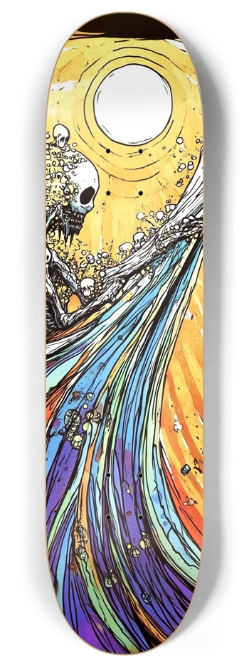 Death Rides a Wave 8 Inch Skateboard Deck