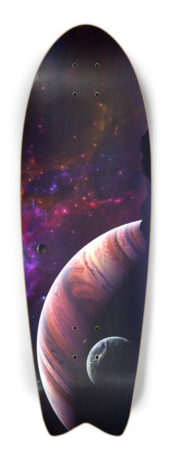 Custom Skateboard Space Fish Tail