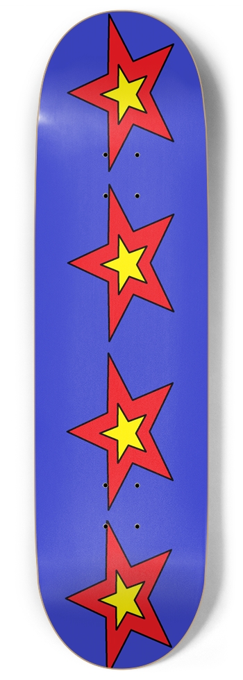 Custom Skateboard Stars and Strips 9 Inch Skateboard