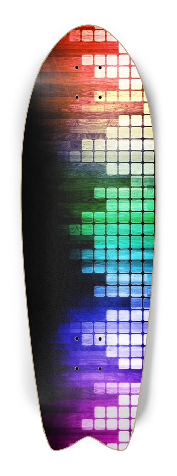 Custom Skateboard Digital Lights Fish Tail