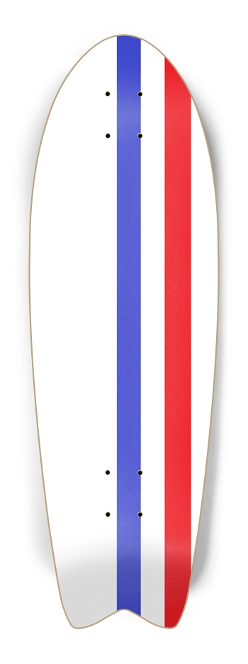 Custom Skateboard Racing Strips Fish Tail