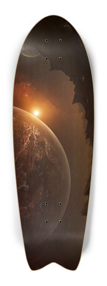 Custom Skateboard Space Fish Tail