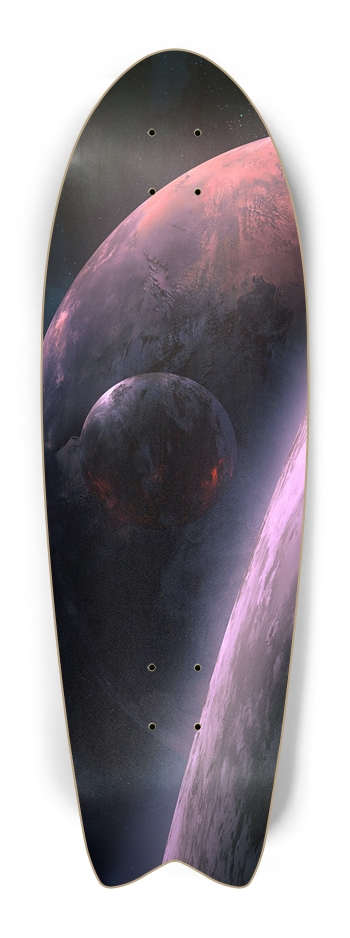 Custom Skateboard Space Fish Tail