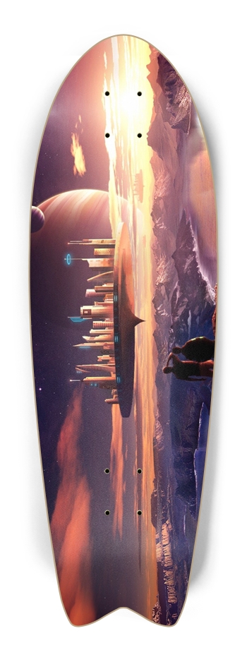 Custom Skateboard Space Fish Tail