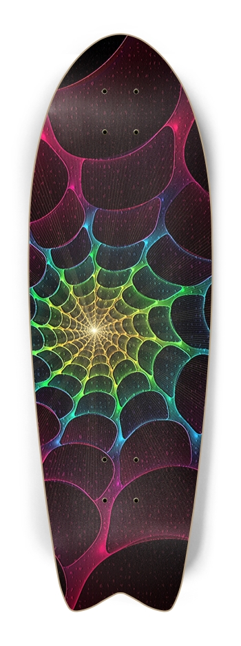 Custom Skateboard Spider Web Fish Tail