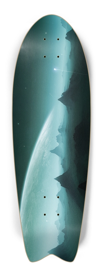 Custom Skateboard Space Fish Tail