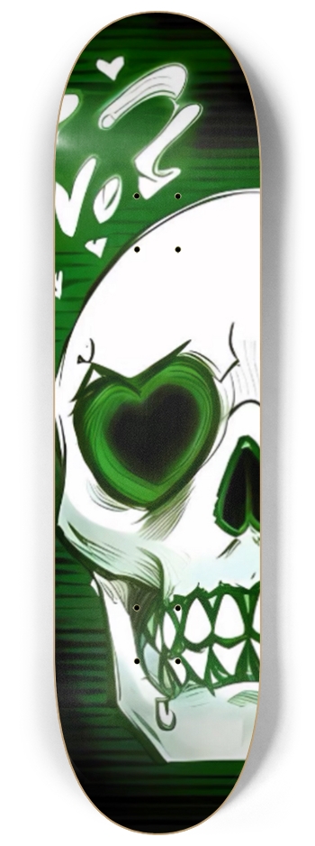 DEAD LOVE GREEN 8-1/4 Skateboard Deck