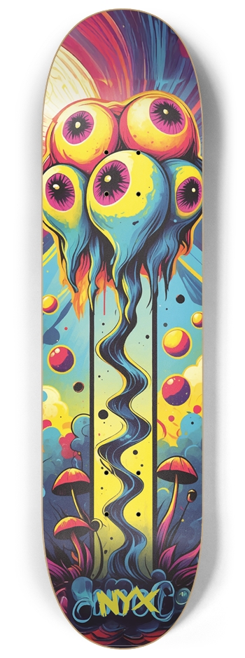 Mushrooms eyes  8-1/4 Skateboard Deck