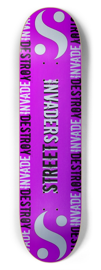 8.25 Street Invaders #34 I&D Logo Pink 7-3/4 Skateboard Deck 