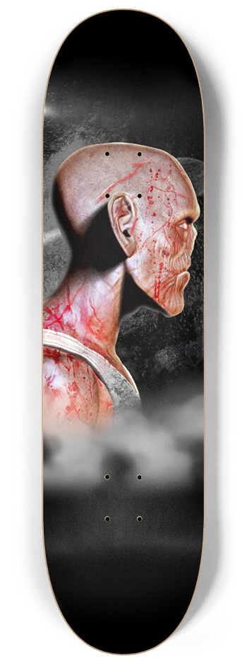 Zombie Skatedeck 8.25" x 32" Side view 8-1/4 Skateboard Deck