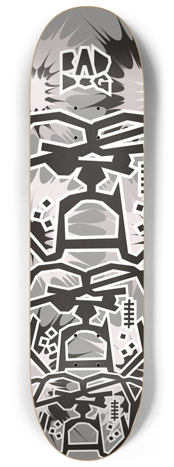 Bad Dog Stacked TNT grey 8-1/4 Skateboard Deck