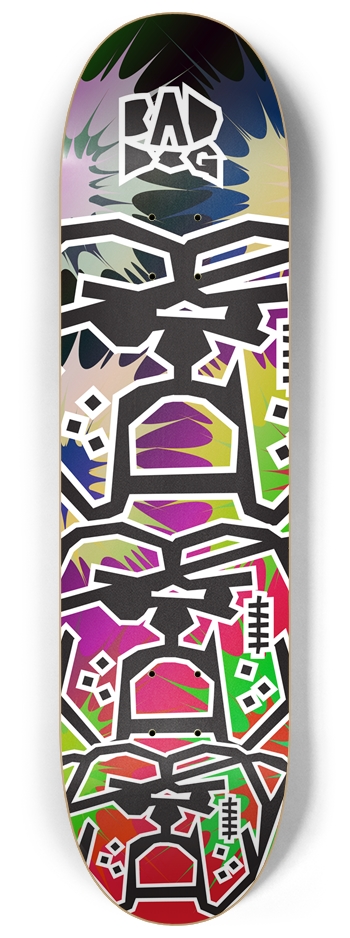 Bad Dog Stacked TNT multicolor #6 8-1/4 Skateboard Deck