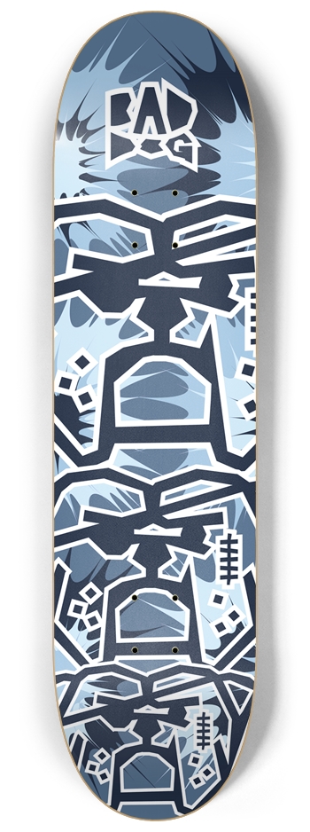 Bad Dog Stacked TNT blue 8-1/4 Skateboard Deck