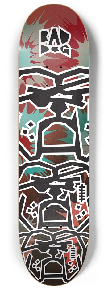 Bad Dog Stacked TNT multicolor #4 8-1/4 Skateboard Deck