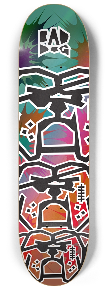 Bad Dog Stacked TNT multicolor #3 8-1/4 Skateboard Deck