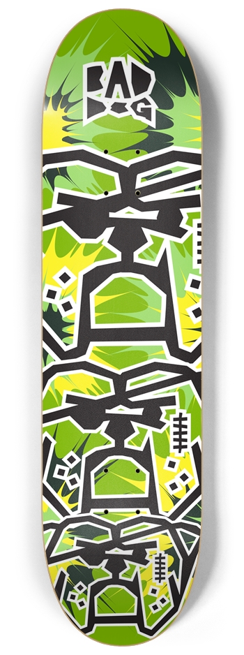 Bad Dog Stacked TNT lime green 8-1/4 Skateboard Deck