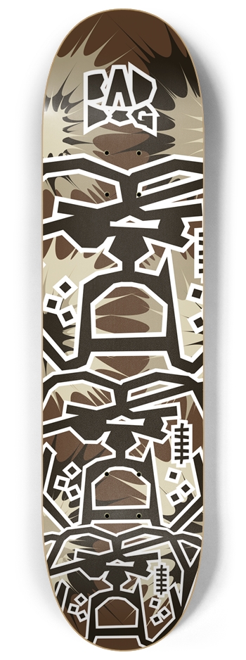 Bad Dog Stacked TNT brown 8-1/4 Skateboard Deck