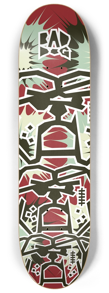 Bad Dog Stacked TNT marron lt green 8-1/4 Skateboard Deck