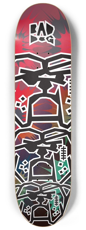 Bad Dog Stacked TNT multicolor #5 8-1/4 Skateboard Deck