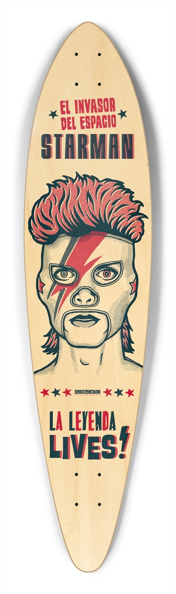 STARMAN LUCHA LIBRE MASK Pintail Longboard