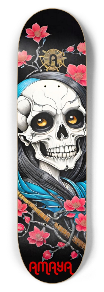 AMAYA Skull Girl 02 Deck 8-1/2 Skateboard Deck