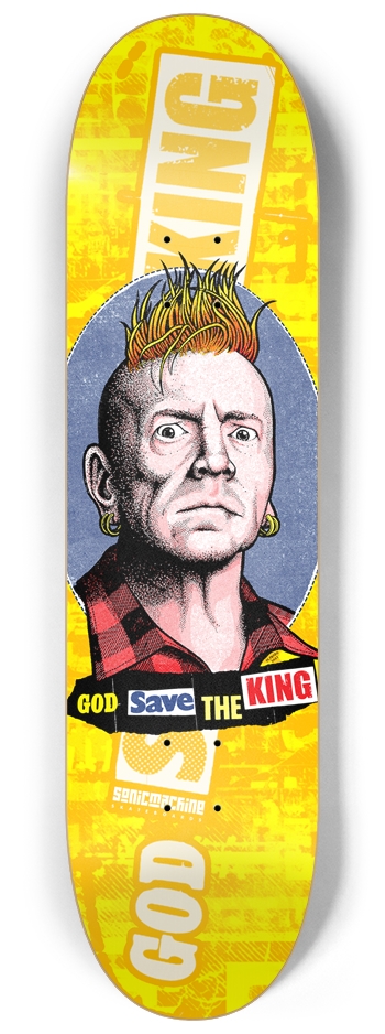 GOD SAVE THE KING 8-1/4 Skateboard Deck