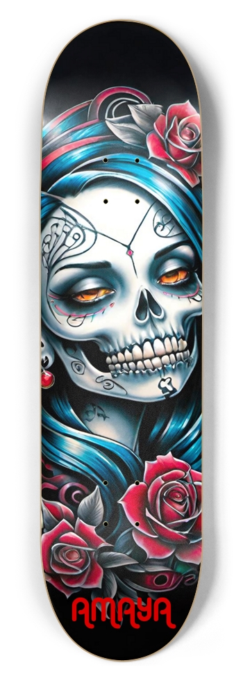AMAYA Skull Girl 03 Deck 8-1/2 Skateboard Deck