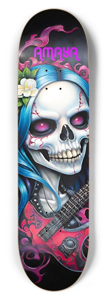 AMAYA Skull Girl 01 Deck 8-1/2 Skateboard Deck