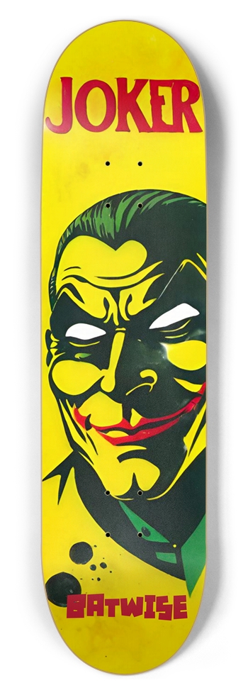 BATWISE BAMBOO Joker Pop 01 Deck 8-1/2 Skateboard Deck