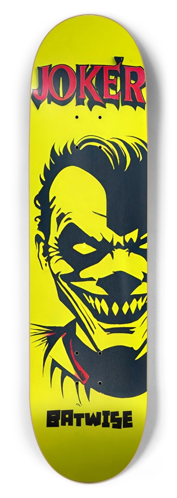 BATWISE BAMBOO Joker 52 01 Deck 8-1/2 Skateboard Deck
