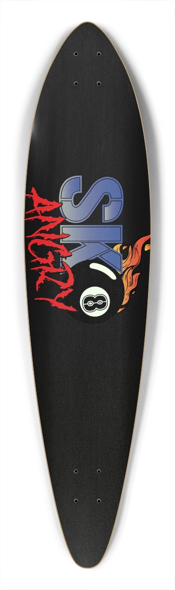 Flaming 8 Pintail Longboard