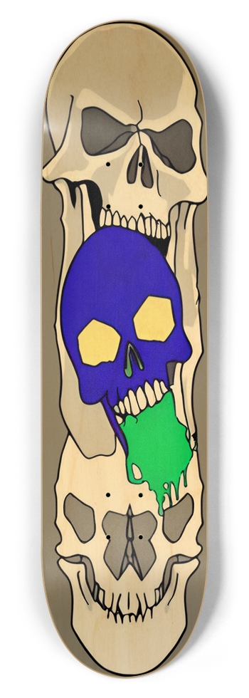 Deadman Skull Graffiti Trick 01 Deck 8-1/2 Skateboard Deck