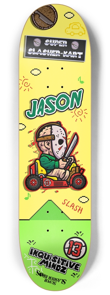 Super Slasher-Kart: Jason 8-1/4 Skateboard Deck