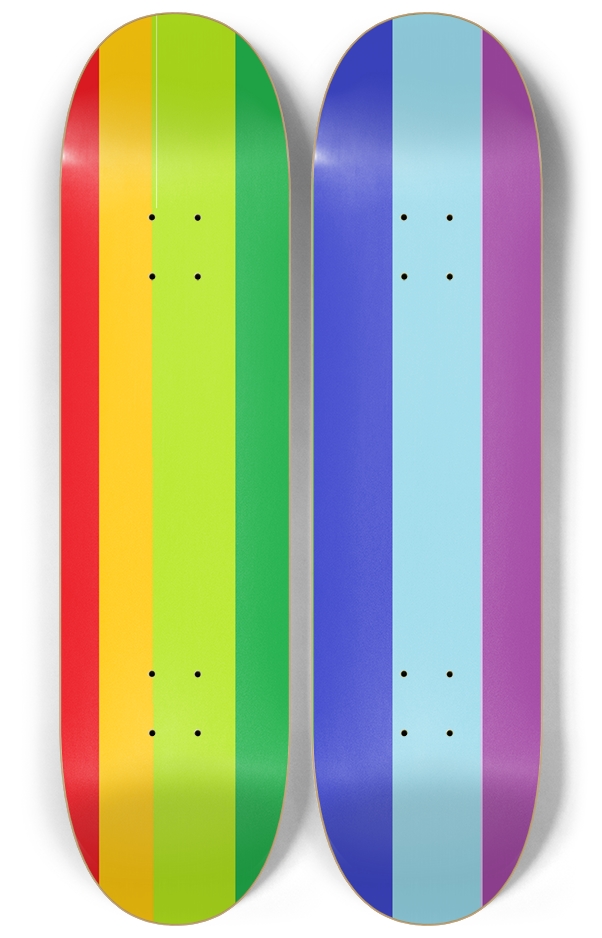 Skateboard Series Color 2x 2 Deck Wall Series