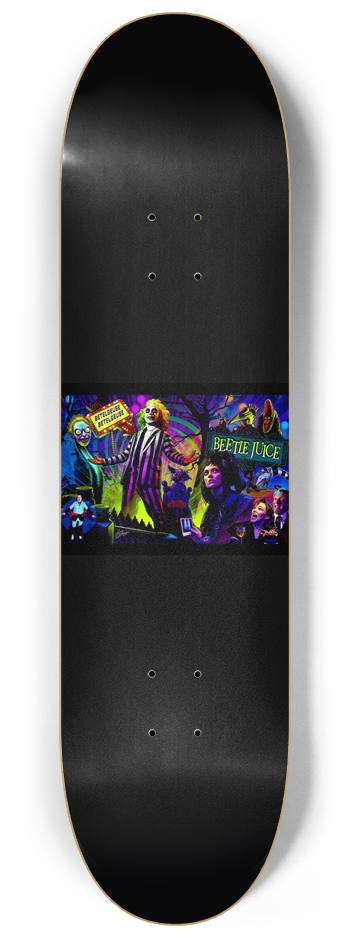 Beetlejuice Art Glow Skateboard 8-1/4 Skateboard Deck