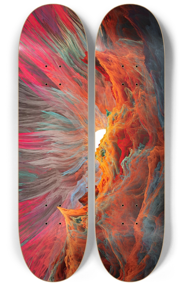 Skateboard Series 2x Artwork 0004 2 Deck Wall Series