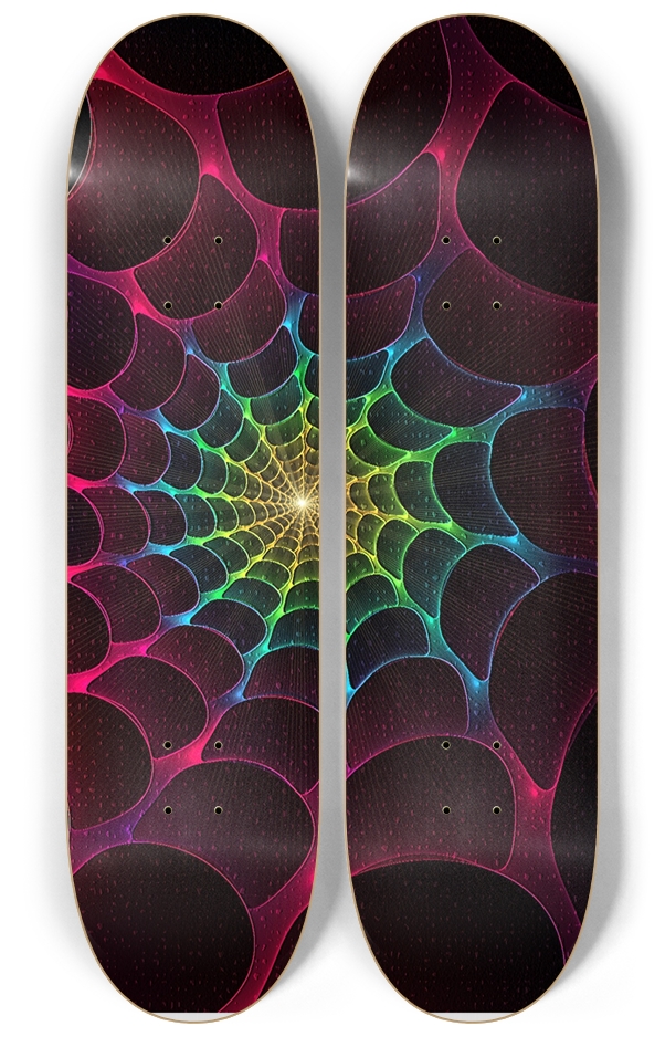 Skateboard Series Color Spiderweb 2 Deck Wall Series