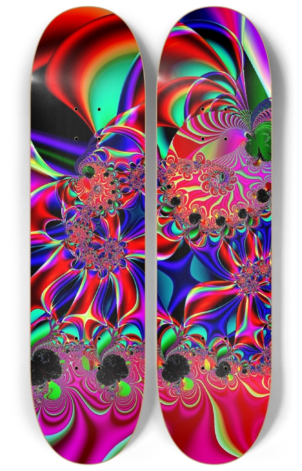 Skateboard Series Color Swirl 2x 2 Deck Wall Series
