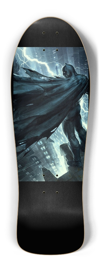 The Dark Night Lightning Glow Retro Skateboard Old School Shape