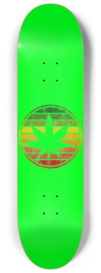 Weed Nation Glow Skateboard 8-1/4 Skateboard Deck