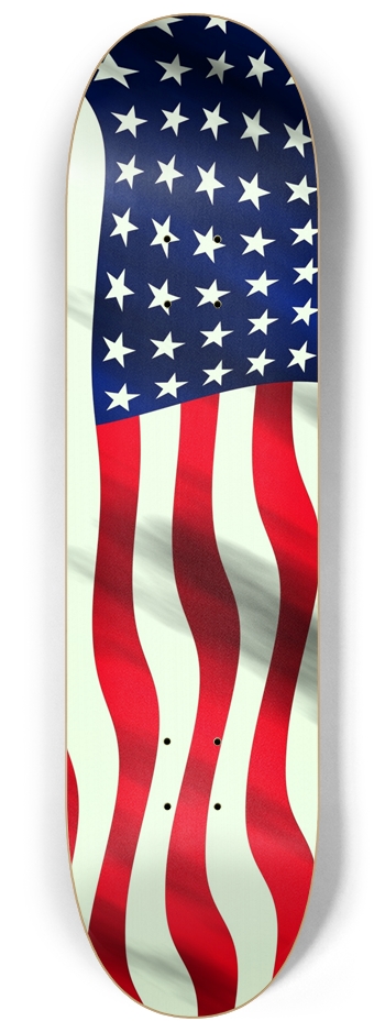 American Flag Glow Skateboard 8-1/4 Skateboard Deck