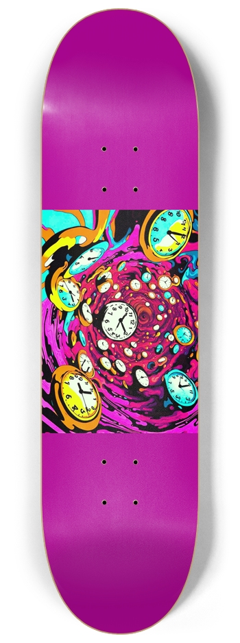 Time Warp Glow Skateboard 8-1/4 Skateboard Deck