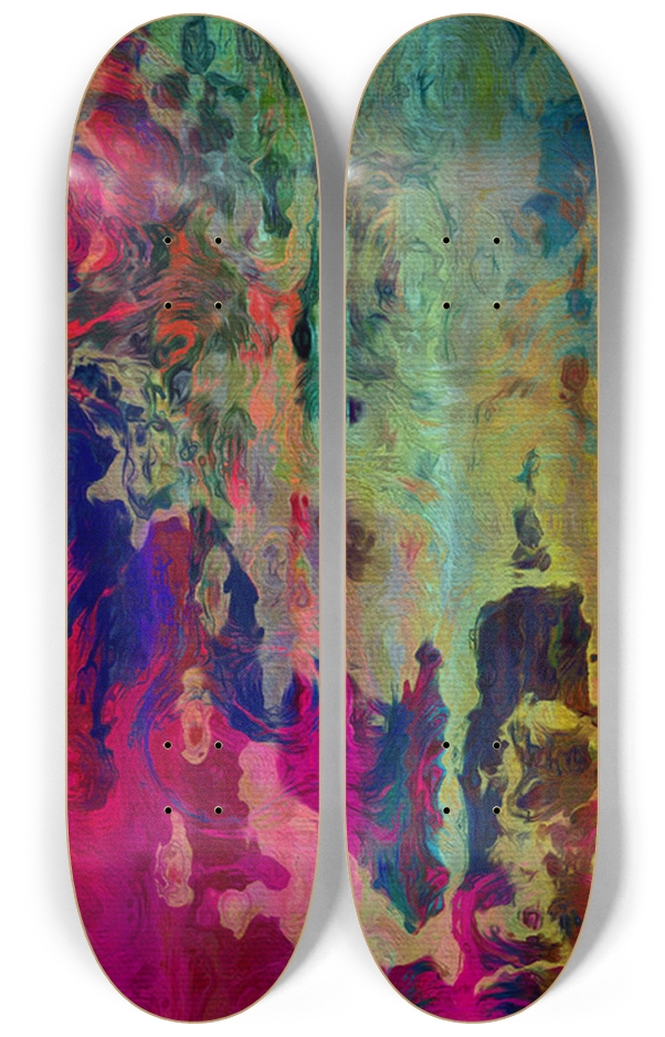 Skateboard Series Artwork 2x 2 Deck Wall Series